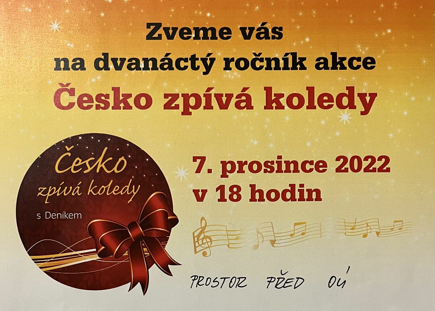 Plakát Česko zpívá koledy