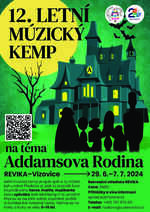 Plakát události 12. letní múzický kemp ve Vizovicích - ZUŠ Morava