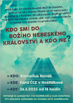Plakát události PŘEDNÁŠKA - KORNELIUS NOVAK