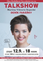 Plakát události TALK SHOW - Martiny Viktorie Kopecké DENÍK FARÁŘKY
