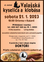 Plakát události Valašská kyselica a klobása - 6. ročník