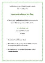 Plakát události Bohoslužba s pověřením Štěpánky Cedidlové 14.5.2023 - VIDEO
