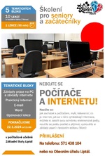 Plakát události Školení - Nebojte se počítače a internetu - pro seniory a začátečníky