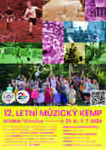 Plakát události 12. letní múzický kemp ve Vizovicích - ZUŠ Morava