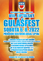 Plakát události VIII. Liptálský gulášfest 6.8.2022 - FOTO, výsledky, VIDEO