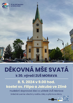 Plakát události Pozvánka do Zlína - ZUŠ Morava - Děkovná mše svatá