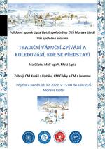 Plakát události Vánoční zpívání a koledování FS Lipta, sál ZUŠ Morava - FOTO