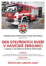 Plakát události Den otevřených dveří v hasičské zbrojnici
