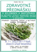 Plakát události Přednáška o bylinkách p. Štenbaura