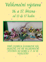 Plakát události Velikonoční výstava paní Šlosarové