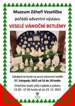 Plakát události Výstava Veselé vánoční betlémy