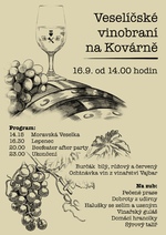 Plakát události Veselíčské vinobraní v hospůdce Na Kovárně