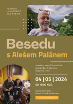 Plakát události Beseda s Alešem Palánem