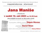  INVITATION to the memorial ceremony - Jan Maniš