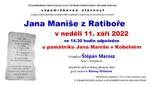  INVITATION to the memorial celebration – Jan Maniš