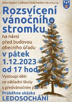 Plakát události Rozsvícení vánočního stromku
