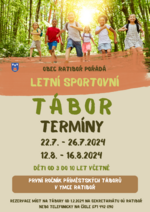 Plakát události Letní sportovní tábory