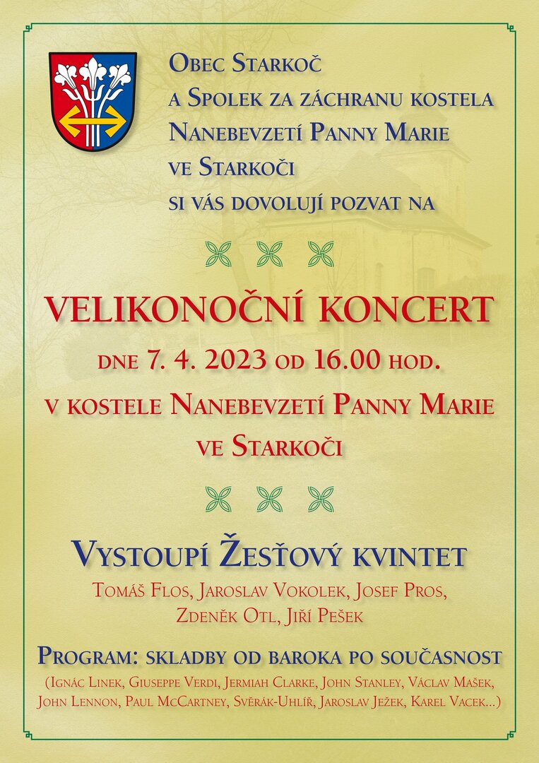 Plakát Starkoč: Velikonoční koncert