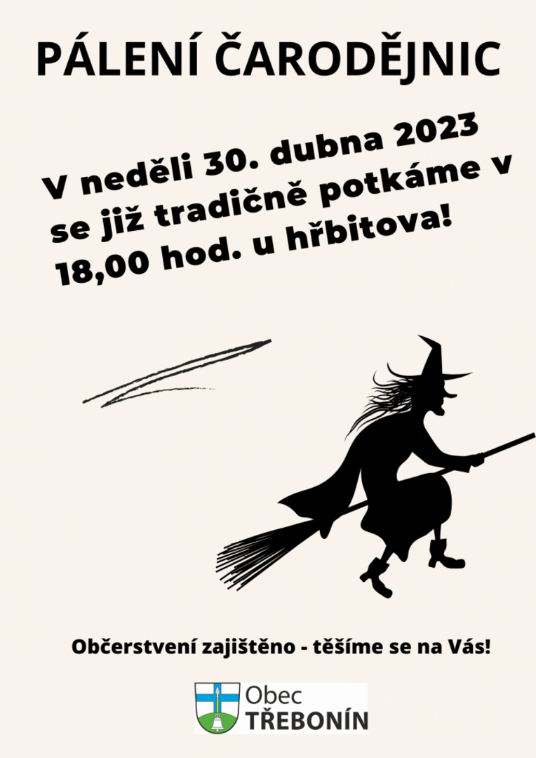 Plakát Třebonín: Pálení čarodějnic 2023