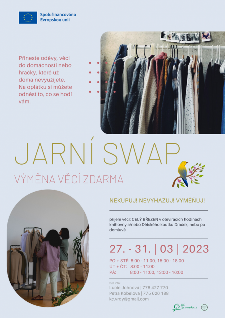 Plakát Jarní swap – výměna věcí zdarma