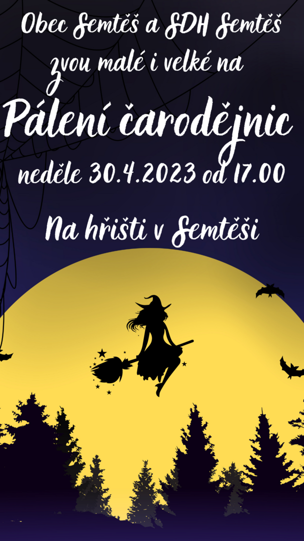 Plakát Semtěš: Pálení čarodějnic