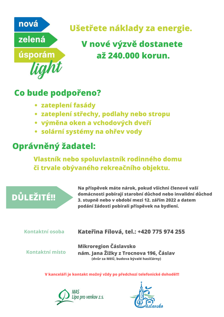 Plakát Nová zelená úsporám - LIGHT