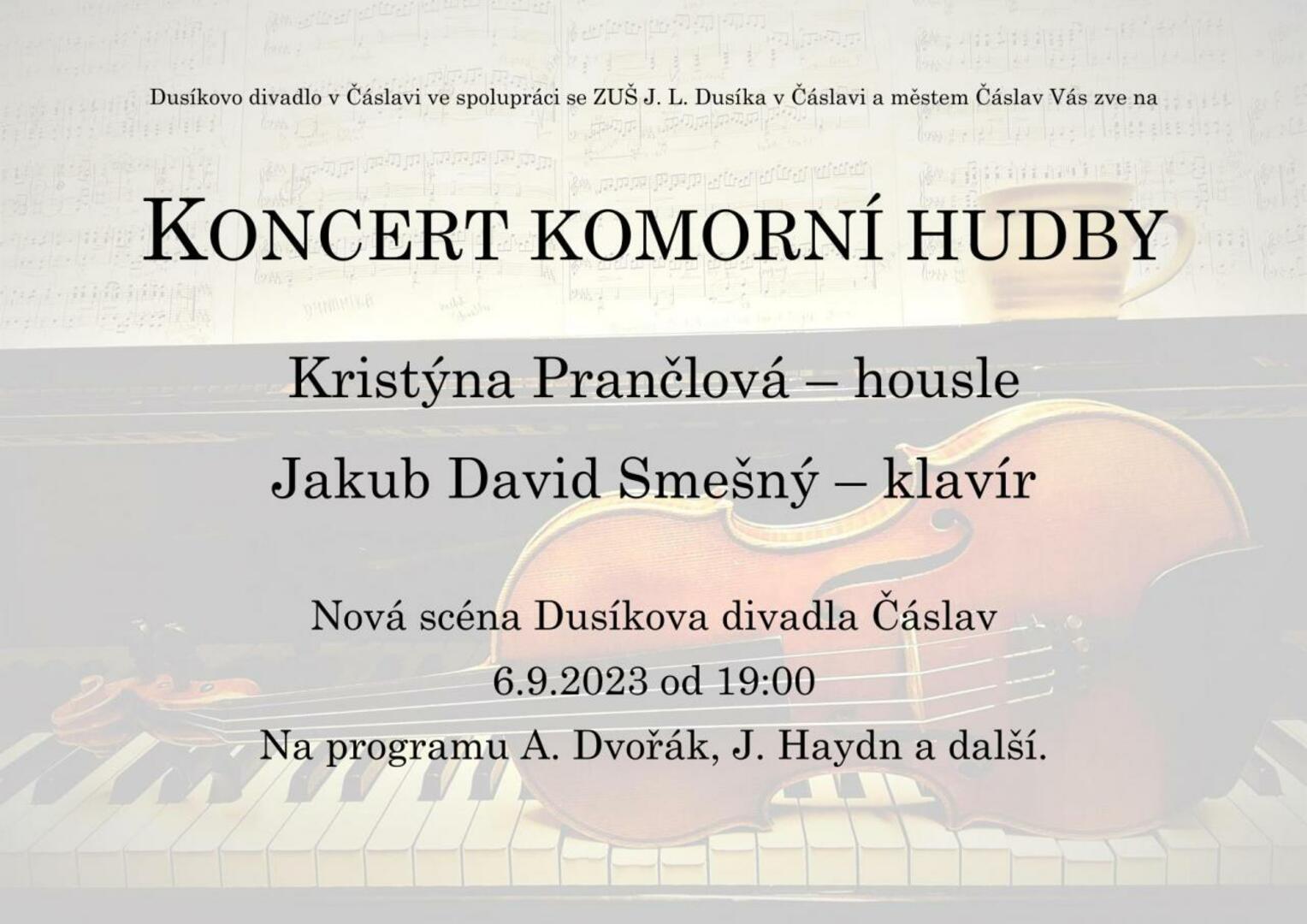 Plakát Čáslav: Koncert komorní hudby