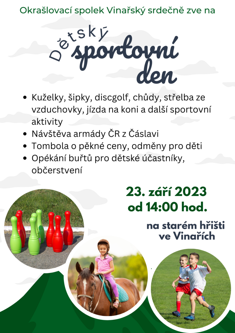 Plakát Vinaře: Dětský sportovní den