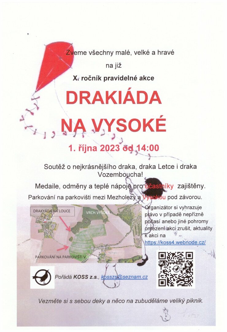 Plakát Miskovice: Drakiáda na Vysoké