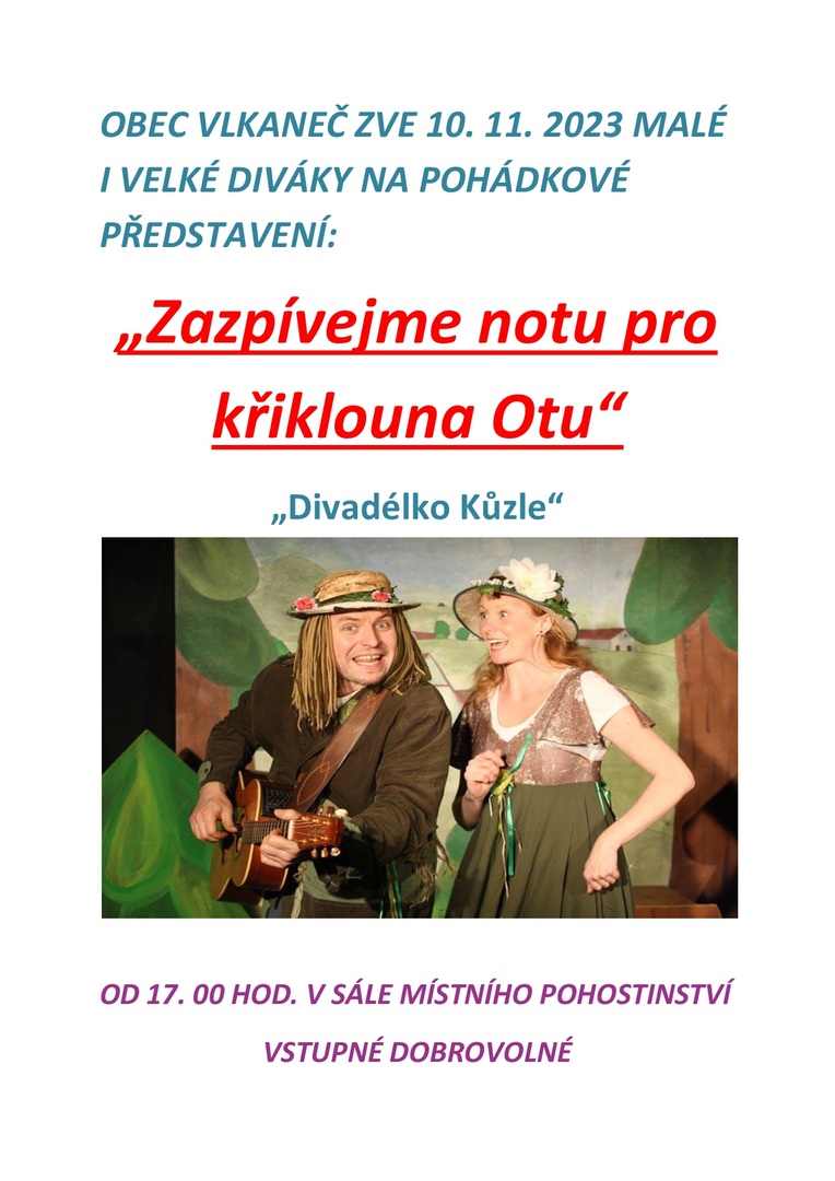 Plakát Vlkaneč: Divadélko Kůzle