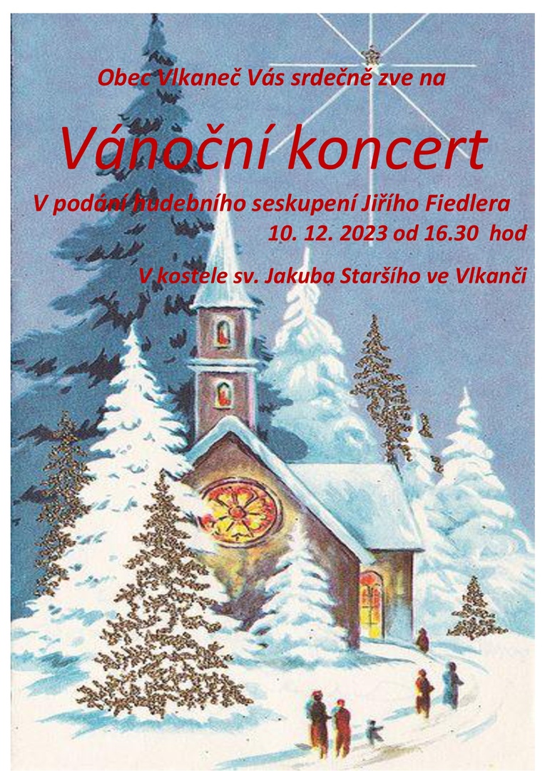 Plakát Vlkaneč: Vánoční koncert