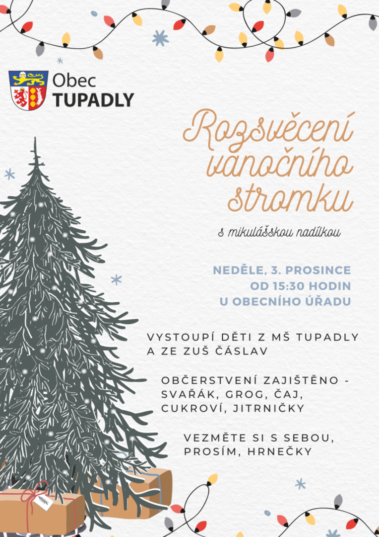 Plakát Tupadly: Rozsvěcení vánočního stromku