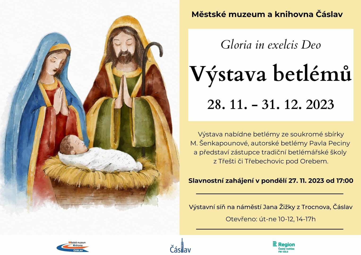 Plakát Čáslav: Výstava betlémů