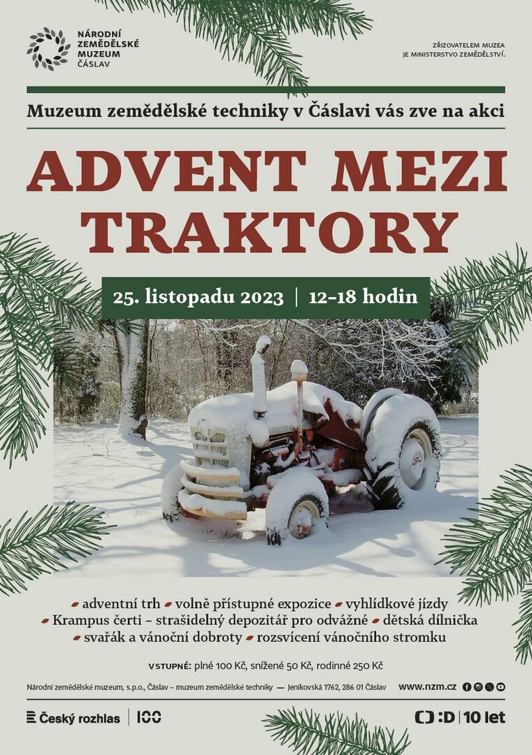 Plakát Čáslav: Advent mezi traktory