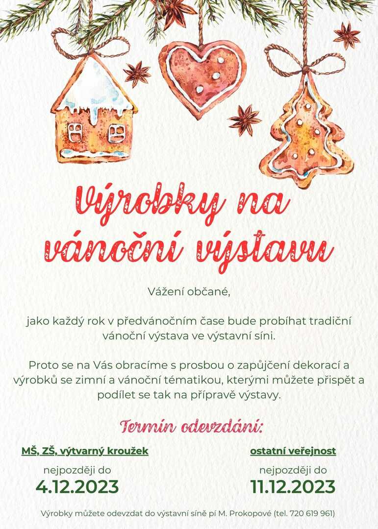 Plakát Vrdy: Výrobky na vánoční výstavu