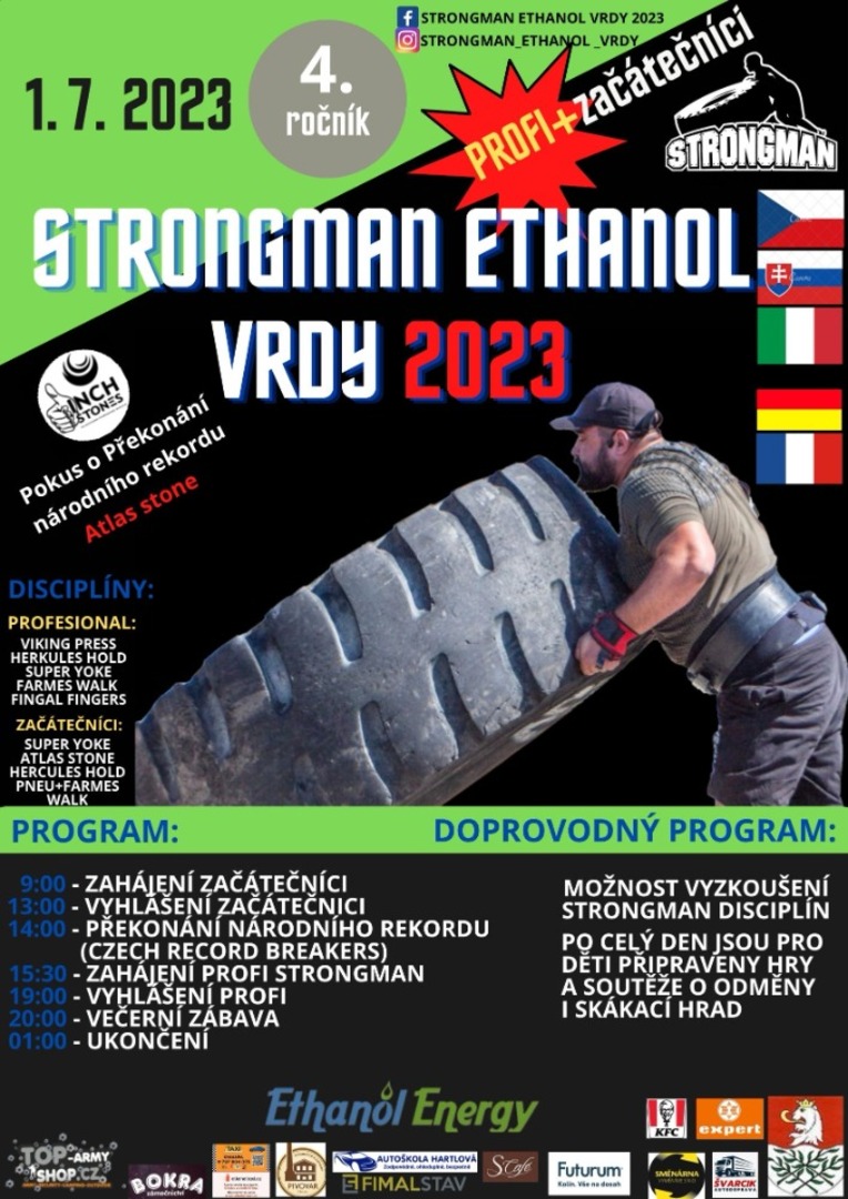 Plakát Vrdy: Strongman Ethanol Vrdy 2023