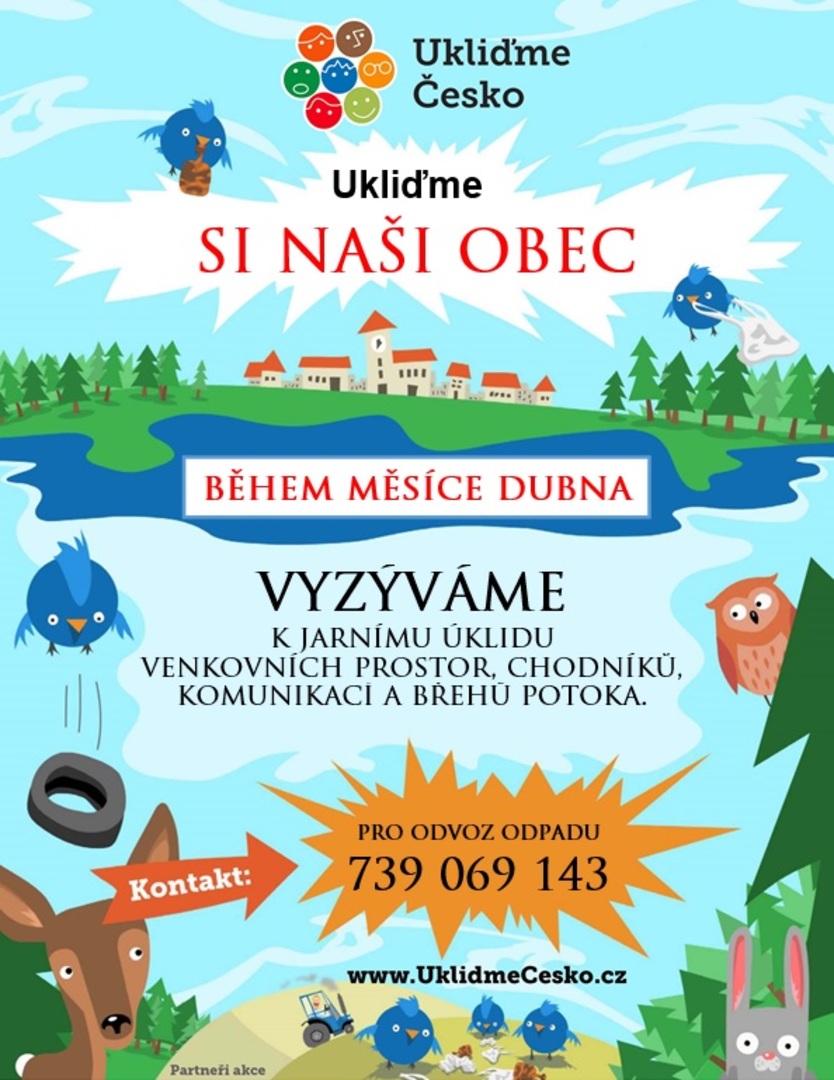 Plakát Ukliďme ČESKO - ukliďme naši OBEC