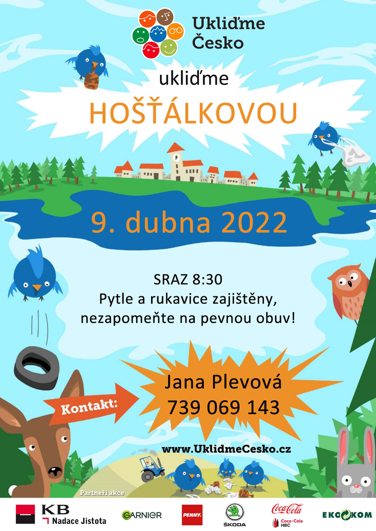 Plakát Ukliďme Hošťálkovou 2022