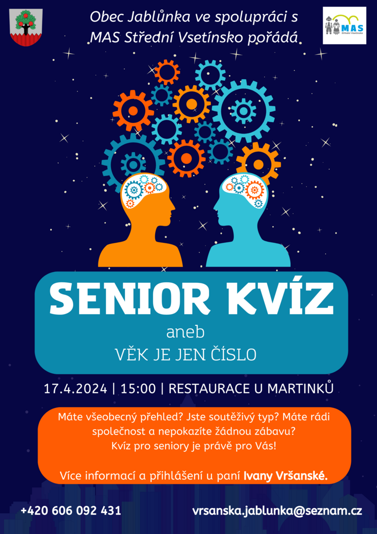 Plakát Kvíz pro seniory