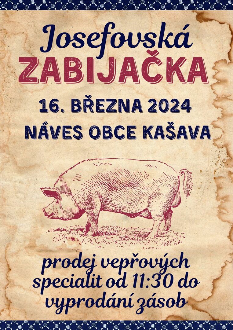 Plakát Josefovská zabijačka