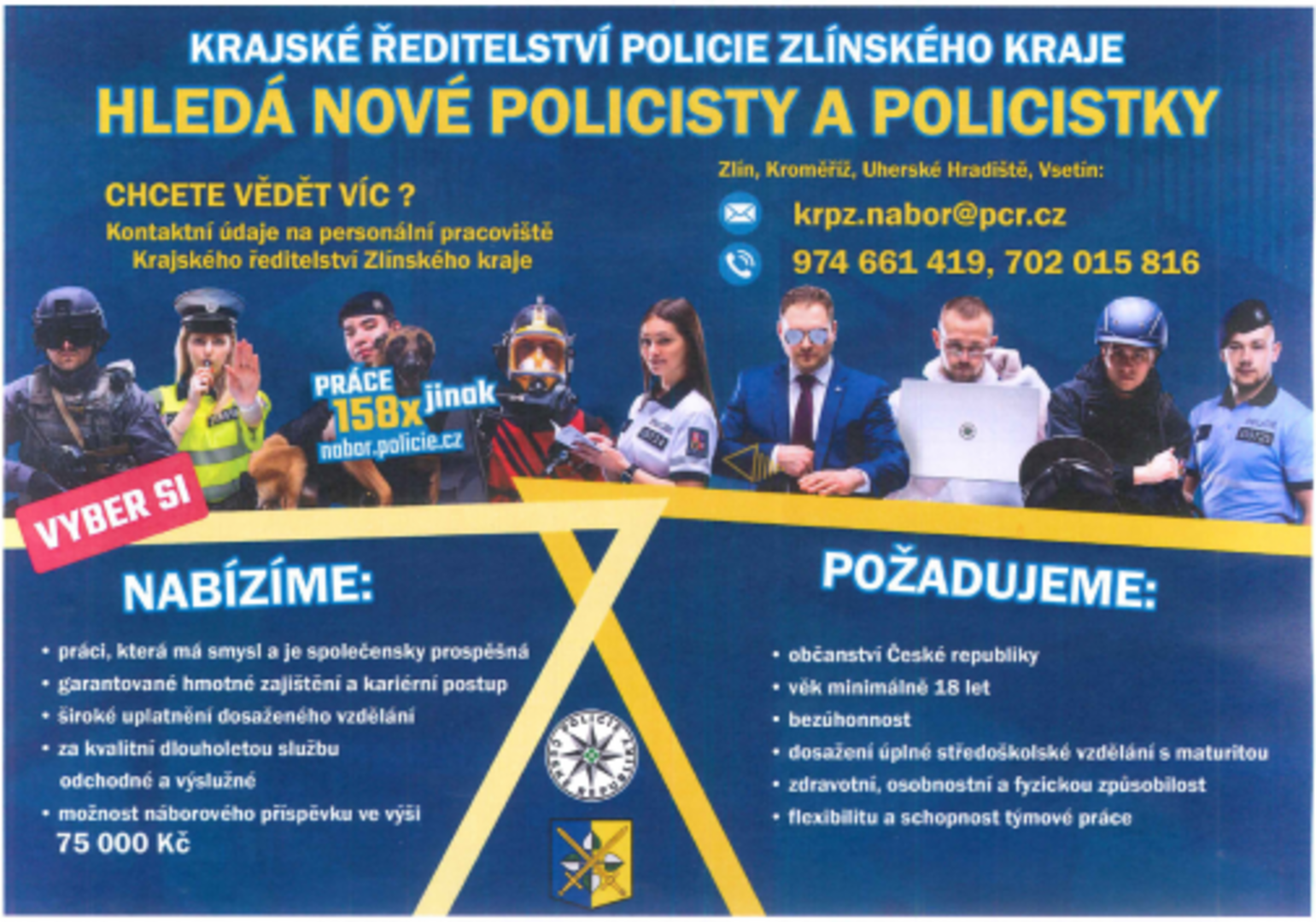 Plakát Krajské ředitelství policie Zlínského kraje