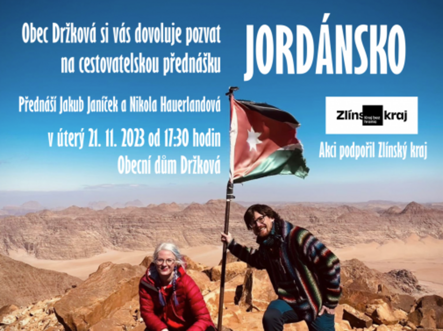 Plakát Cestovatelská přednáška Jordánsko