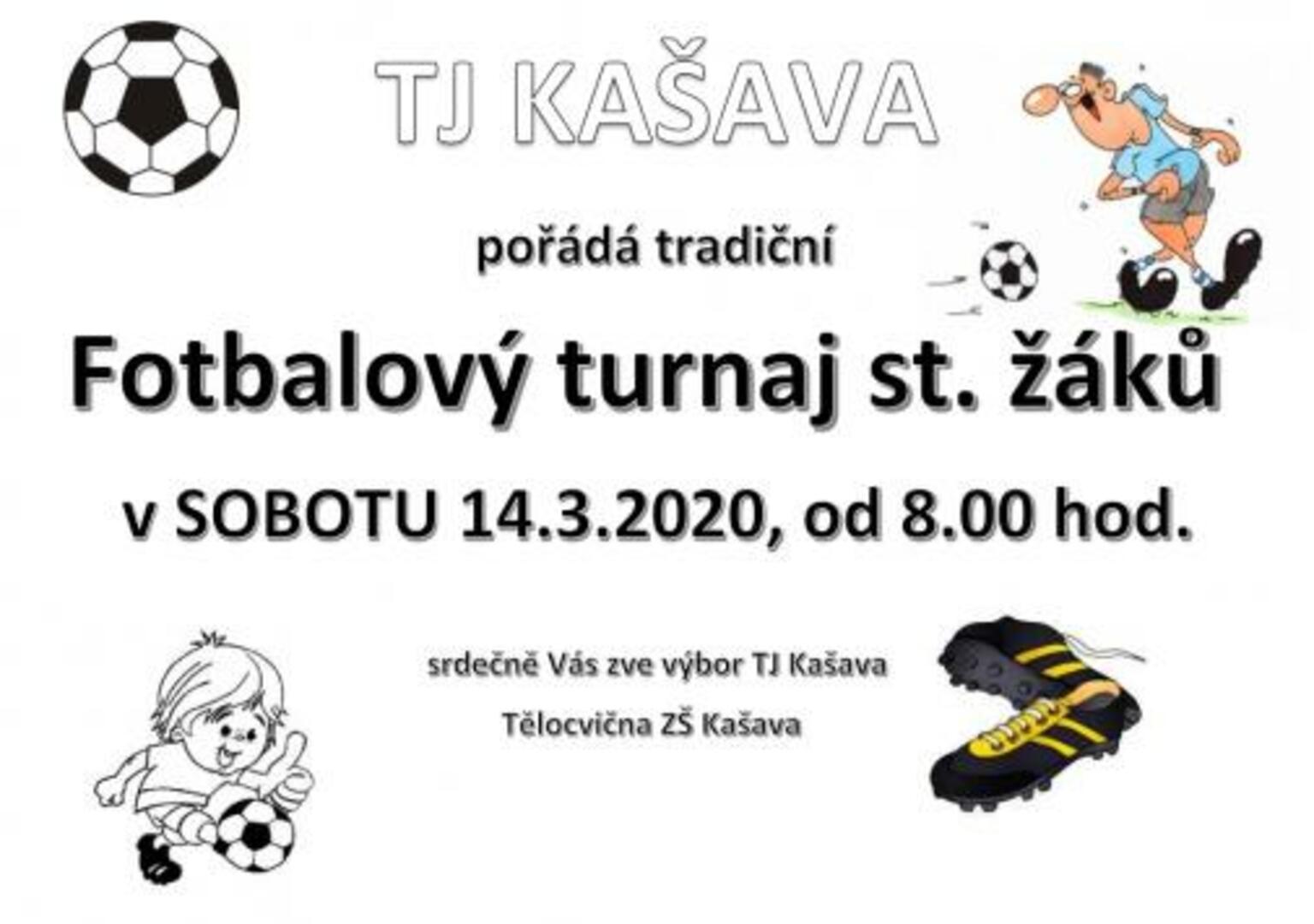 Plakát Fotbalový turnaj starších žáků