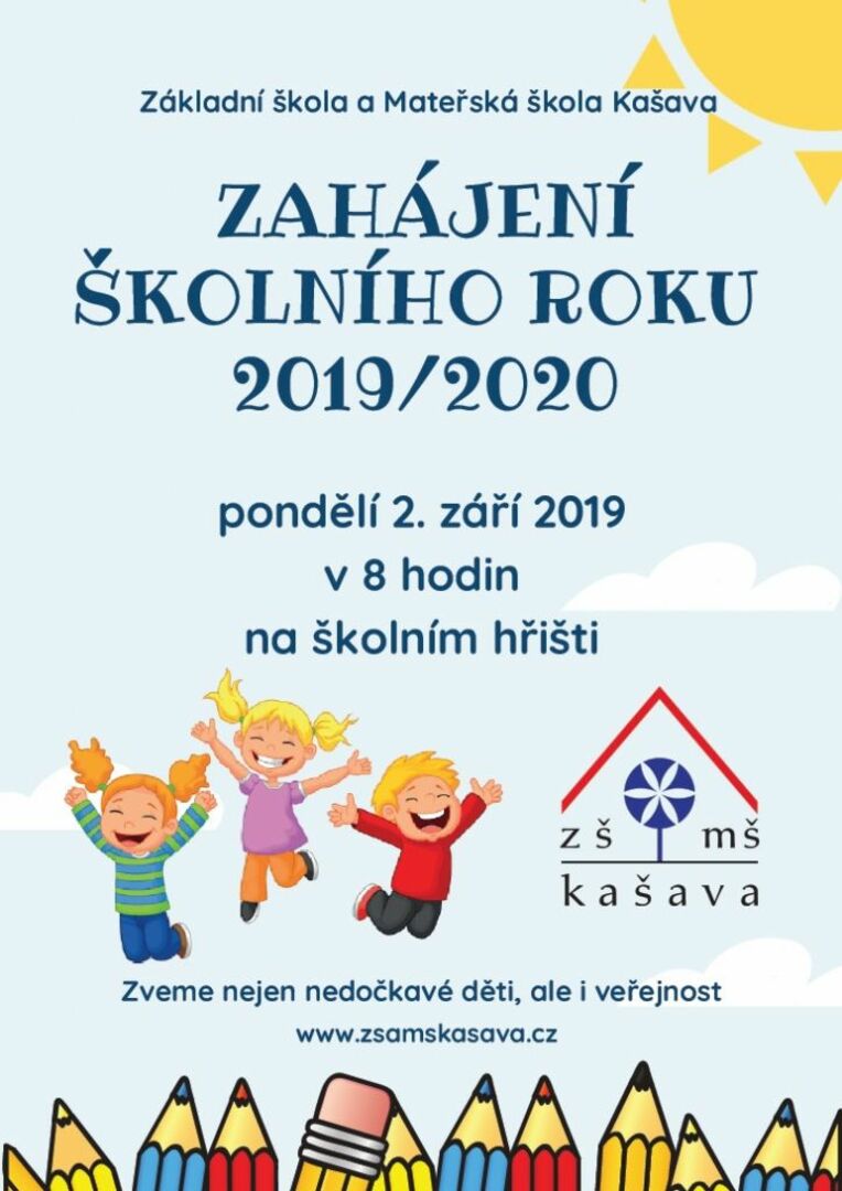 Plakát Zahájení školního roku