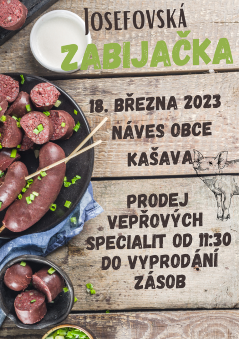 Plakát Josefovská zabijačka 2019