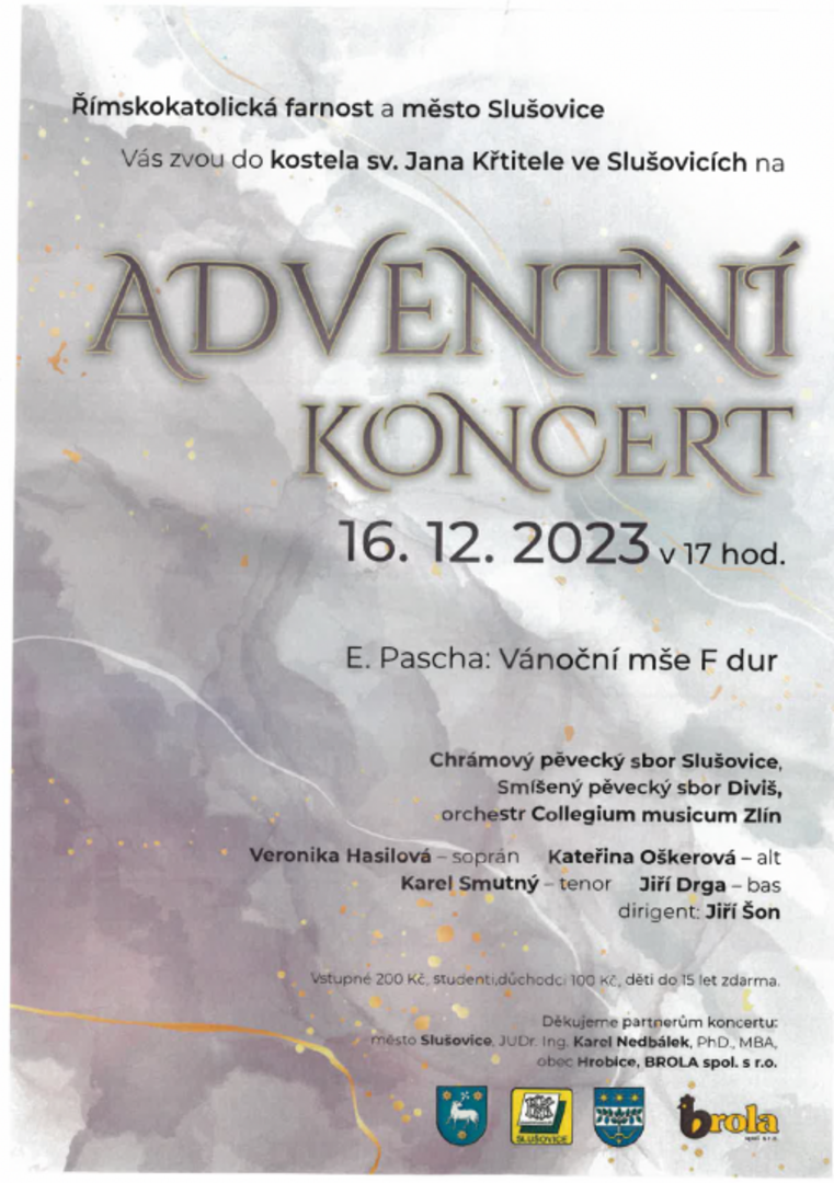 Plakát Adventní koncert ve Slušovicích