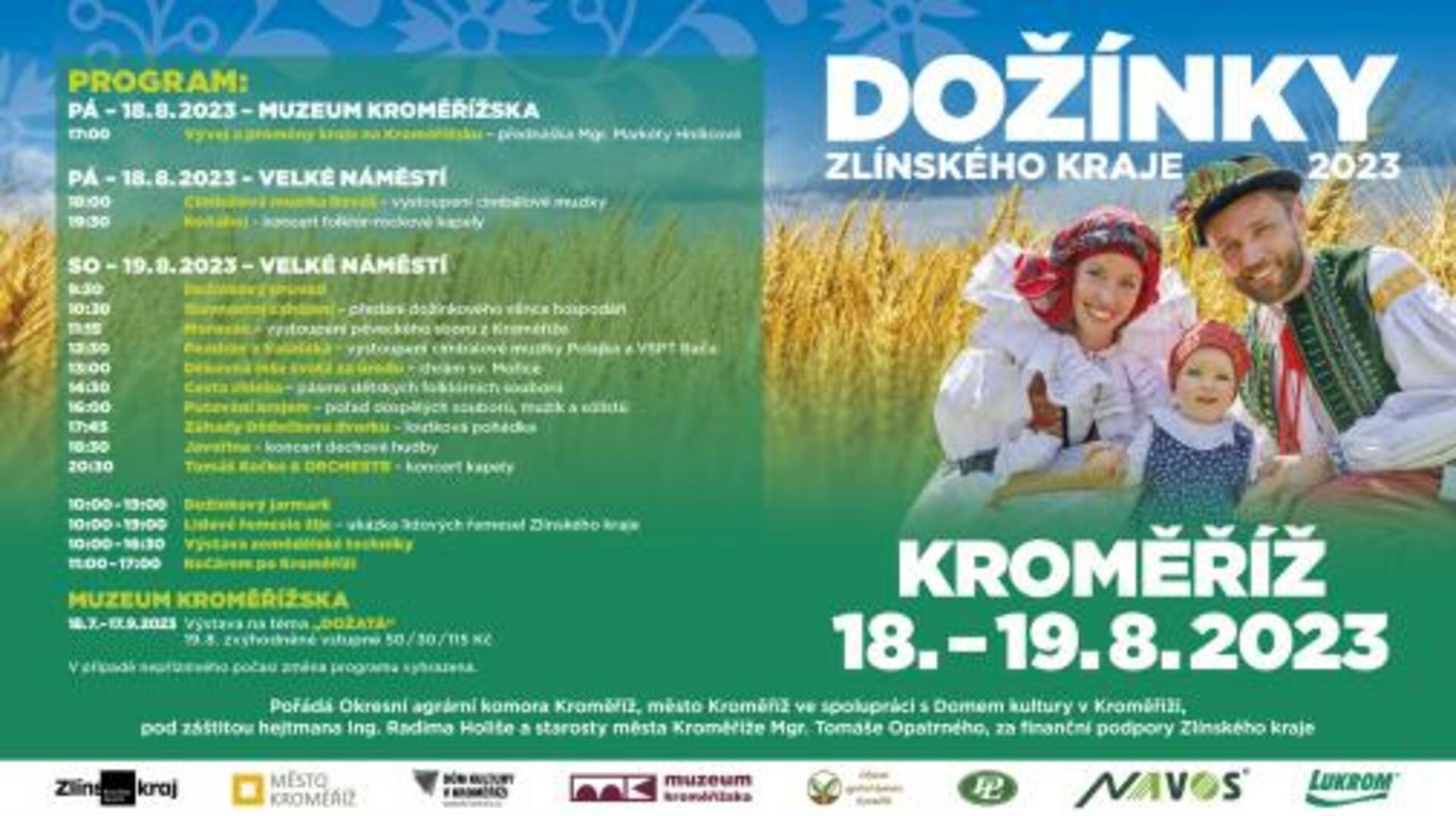 Plakát 15. ročník Dožínek Zlínského kraje 2023
