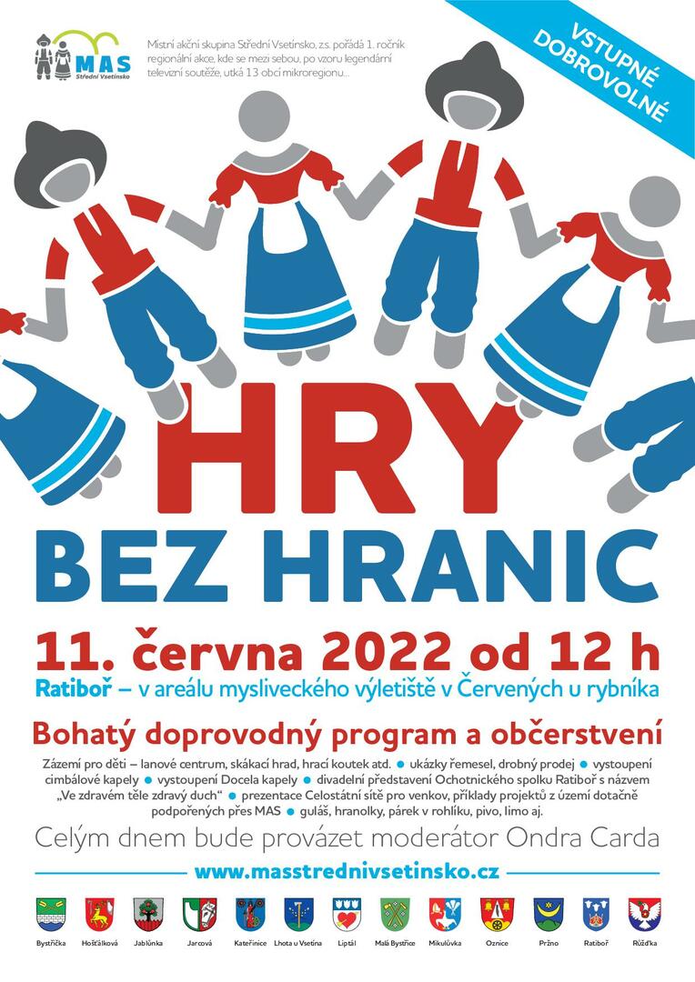 Plakát Hry bez hranic - Ratiboř - 11.6.2022 - LIPTÁL vyhrál! - FOTO