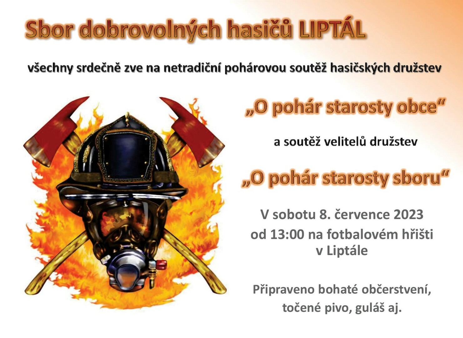 Plakát Soutěž hasičských družstev v Liptále