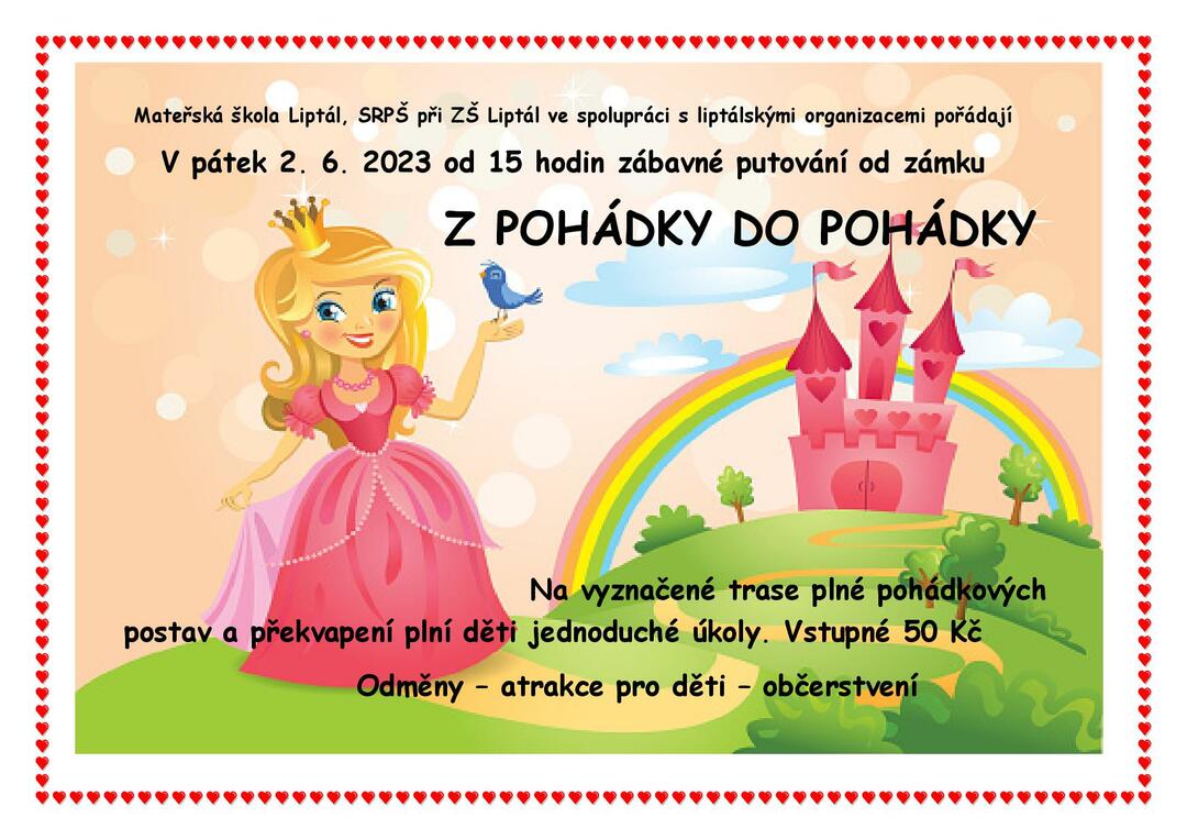 Plakát Den dětí - Z pohádky do pohádky 2.6.2023 - FOTO